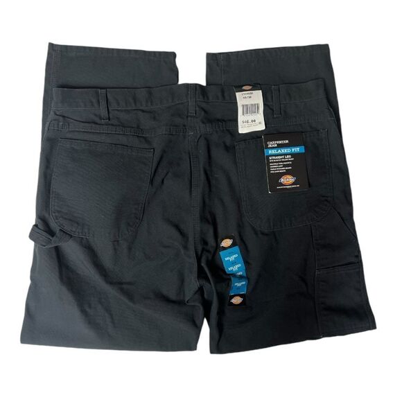 Dickies Relaxed Fit Straight Leg Black Carpenter Jeans Men’s Size 40 X 30 NWT - Picture 7 of 9